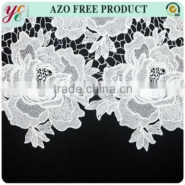 Floral Embroidery Fabric Polyester Material 100 Polyester Chemical Fabric