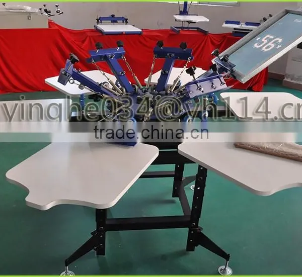 2015 New Manual 6 Color 6 Sation T-shirts Screen Printing Machine/t Shirt Silk Screen Printing Machine Manual&textile Printing m photo-4