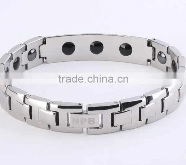 Noproblem P091 Fashion Jewelry Balance Magneitc Bead Charm Power Silver Man Bracelet photo-3
