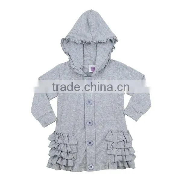 Wholesale 2016 Baby Knitted Designs for Kids Cotton Knit Hooded Cardigan With Buttom photo-2