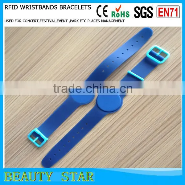 Customized Logo NFC Bracelets for Music Festival Managements Size Adjustable
