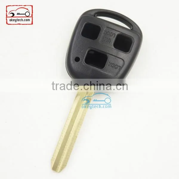 High Quatity Toyota Remote Key Shell 3 Button Car Key Toyota With Toy 43 Blank With Gold Logo Romote Key Shell photo-2