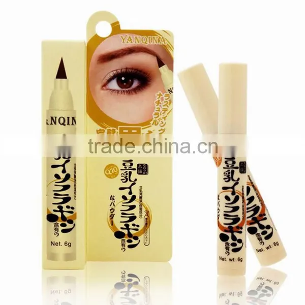 YANQINA Soymilk Double Head Waterproof Liquid Eyeliner Pencil + Permanebt Eyebrow Pencil For Eye Makeup