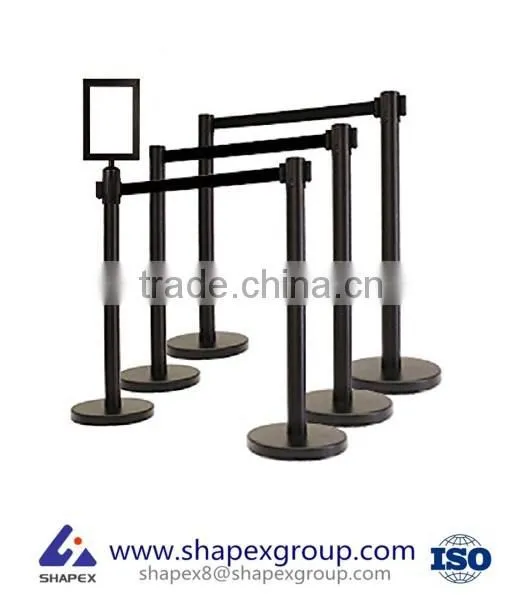 RETRACTABLE STANCHION SET, 6 Posts + Portrait SignFrame photo-3