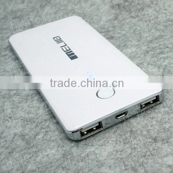 Universal Portable Power Bank Polymer 5500mah Thin With Double Usb Output Port New Model