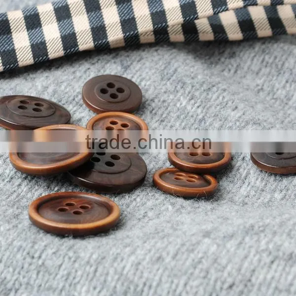 Dye Khaki 4 Holes 32L 24L Natural Corozo Nut Men's Suit Button photo-2