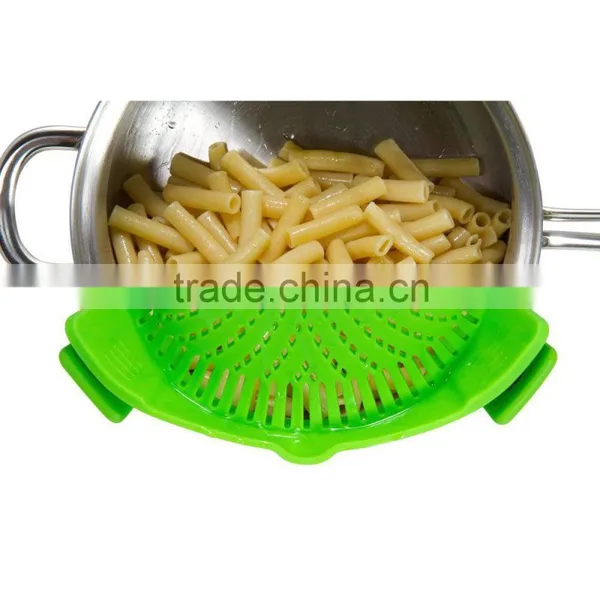 Food Pot Strainer Lid Pasta Kitchen Silicone Strainer photo-2