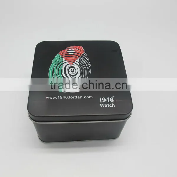 Sponge in Side With Custom Design Printing Square Metal Watch Tin Box photo-2