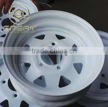 Steel Material of White Trailer Wheels photo-3