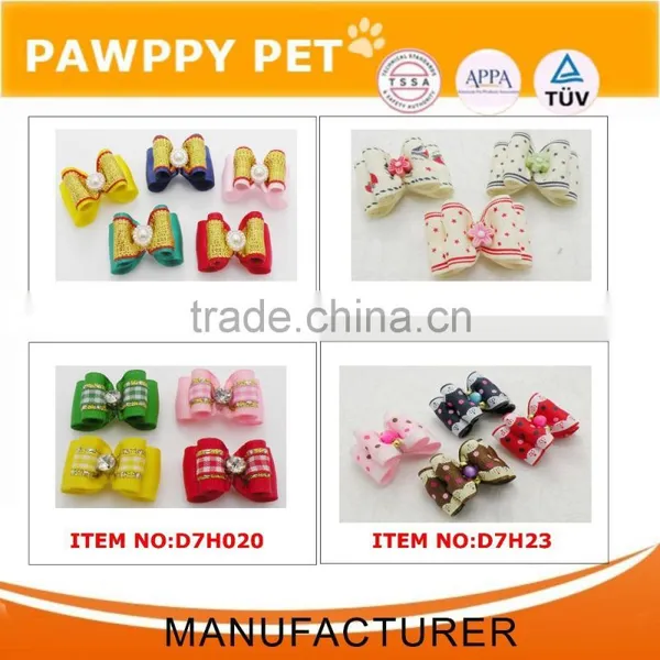 Printed Ribbon Halloween Rolling Pet Bows photo-3