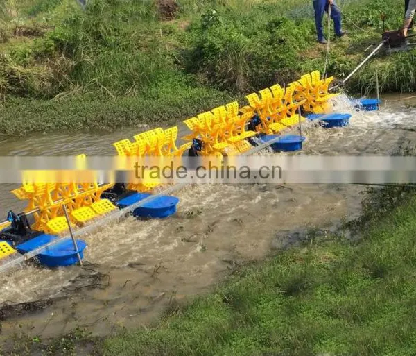 Diesel Engine Paddle Wheel Aerator With 16 Impellers