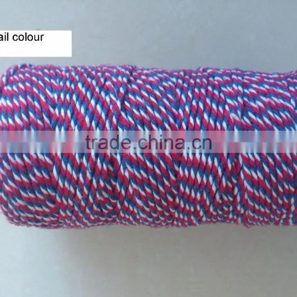 Fern Green White Cotton Twine for Gift Packing photo-4