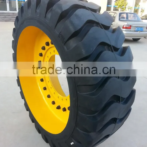 23.5 25 23.5r25 23.5-25 Solid Tires for Mini Loader Backhoe Front Skid Steer Wheel Loaders photo-4