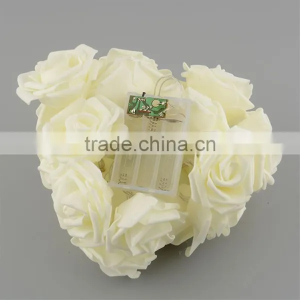20 LED Rose Flower String Lights for Wedding Garden Party Christmas Decoration Warm White photo-4
