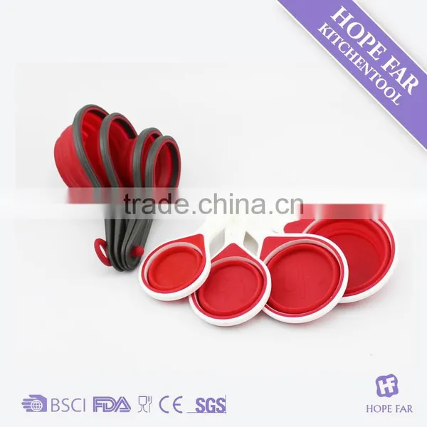 5532 Hot sale silicone foldable measuring cup set of 4