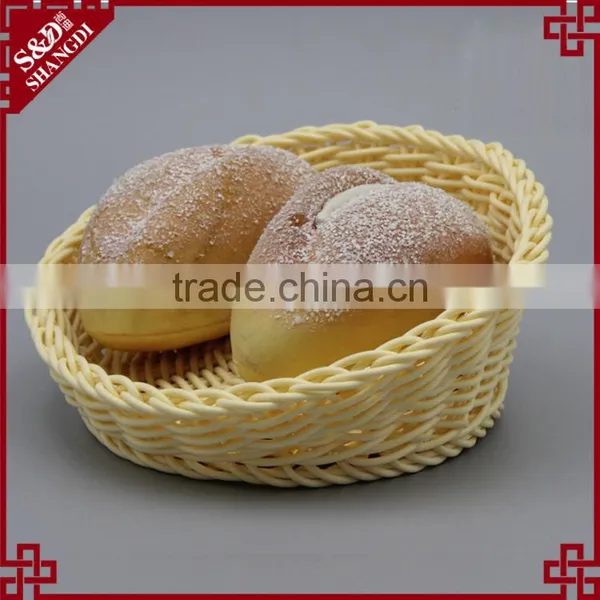 Cusotm Size Oblique Mouth Design 100% Hand Woven Fruit Vegetable Plastic Wicker Basket photo-4