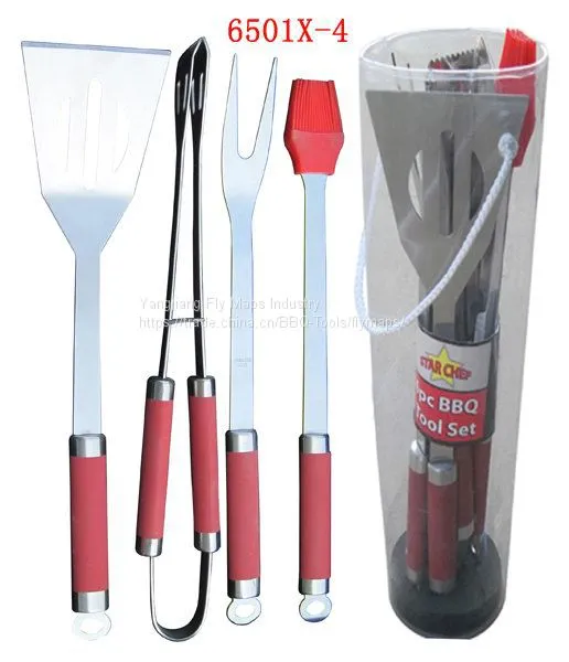 4 Pcs Stainless Steel BBQ Tools for Barbecue Set photo-2