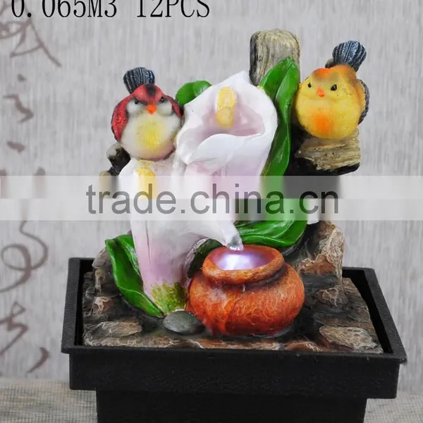 Indoor Resin Bird Mini Tabletop Water Fountain for Home Decoration photo-3