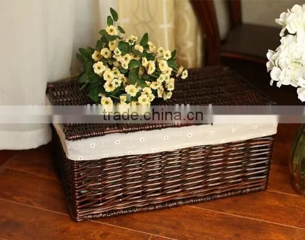 Handmade Brown Wicker Hamper Wholesale Wicker Clothes Hamper photo-3