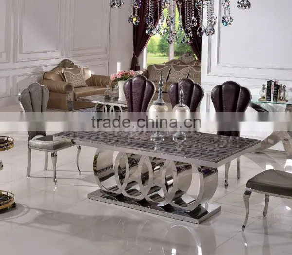TH382 Modern Black Leather Dining Room Table Sets photo-2