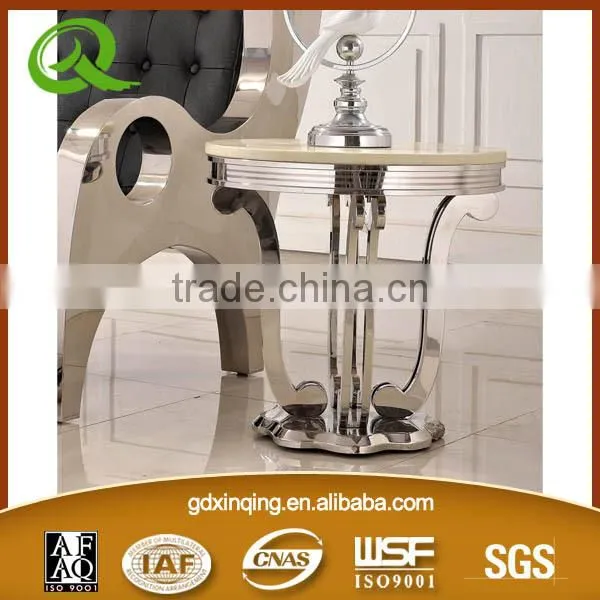 D381 2016 Latest Desgn Marble Top Stainless Steel End Table photo-3