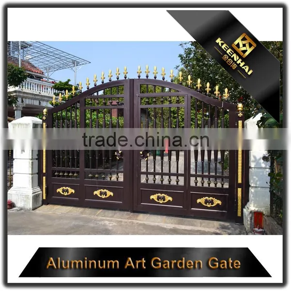 Custom Design Powder Coated Luxury Villa Garden Gate Cast Aluminum Gate photo-3