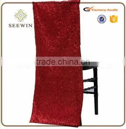 Gold Sequin Chair Cover for Wedding photo-2