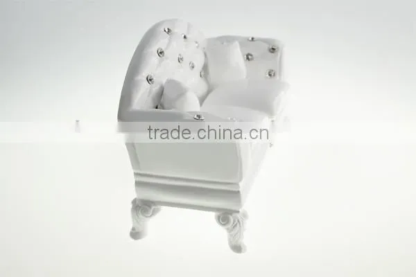 Wholesale Polyresin Decorative Sofa Jewelry Box With Swarovski Crystals photo-3
