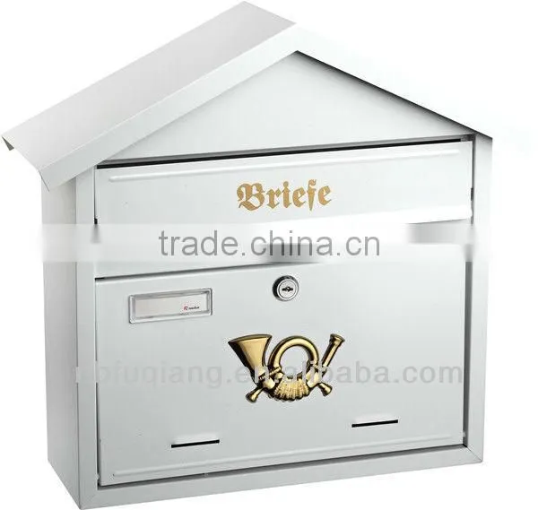 FQ-102 Modern Outdoor Cast Iron Mailbox Metal Steel Mailbox Iron Letterbox With 3 Colors Can Stand on Ground photo-3