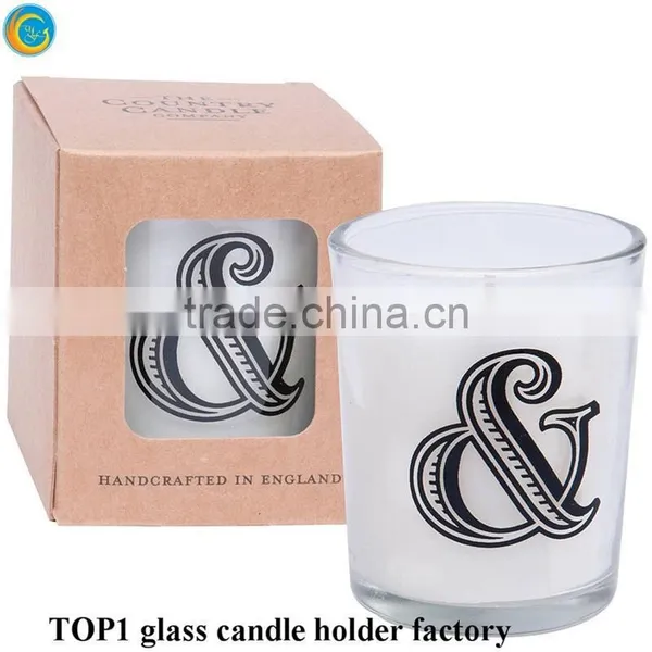 Mason Jar Glow Glass Candle Jars With Gold RhinestonesBlack Frosted Cylinder Votive Candle photo-3