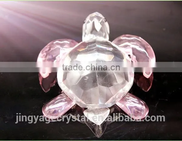 Pink Crystal Turtle Model Gift/crystal Wedding Anniversary Gift/laser Engraved Crystal Gift photo-3