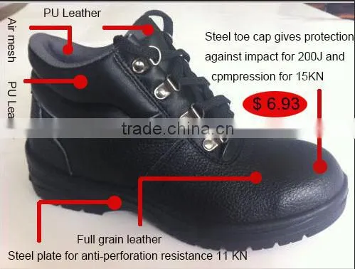 Buffalo Leather Hot Sale Waterproof High Quality Safety Shoes photo-4