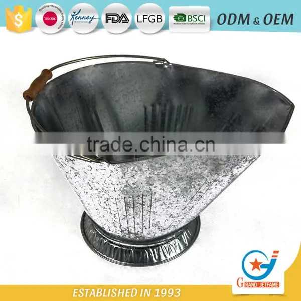 Galvanized Fireplace Coal Pail Coal Fireplace Bucket photo-4