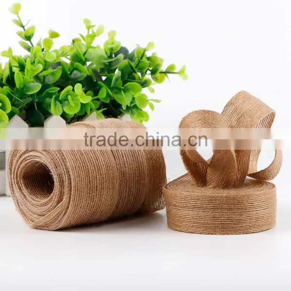 Cheap 25mm Wired Burlap Ribbon photo-5
