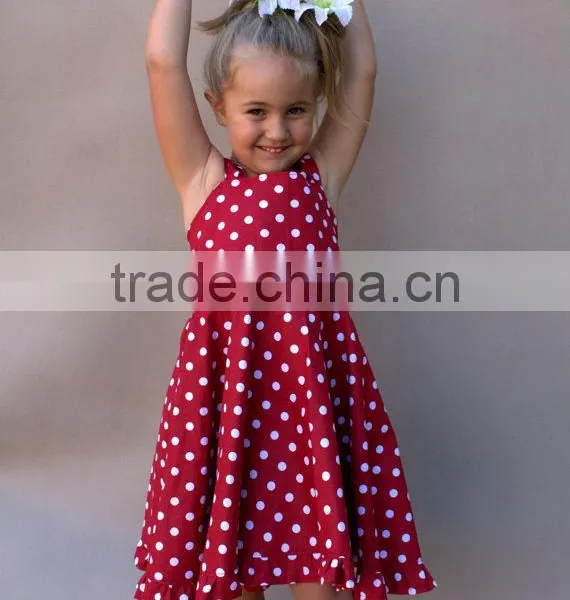 Baby Girl Frock Design Clothes Pictures Names Polka Dot Party Dresses HSD2473 photo-2