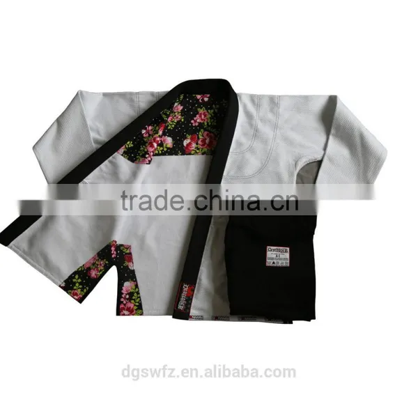 Custom Embroidery Patches Bjj gi 100% Cotton Pearl Weave Fabric With Embroidery and Woven Patches Jiu Jitsu Kimono Custom Gi's photo-2