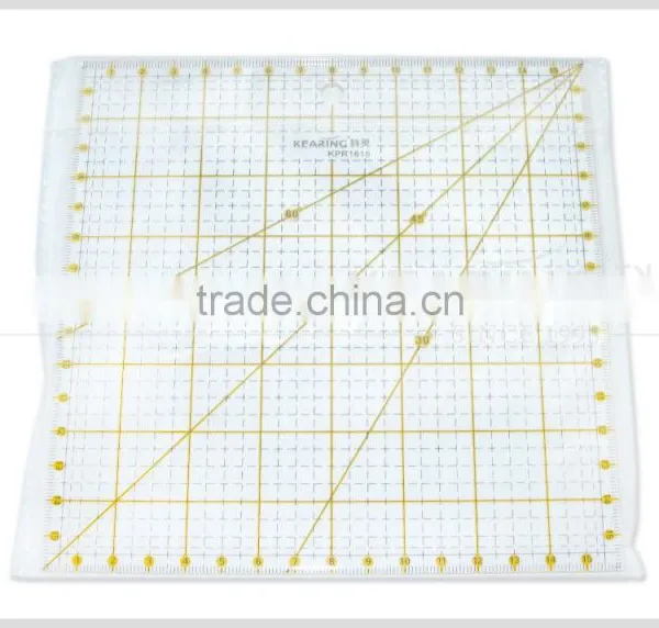 Kearing Clear Rigid Acrylic Plastic Square Rulers For Quilting / Square Quilting Rulers 15 * 15 INCH #KPR1515 photo-5