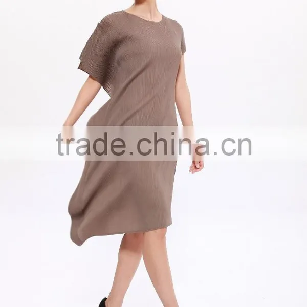 Irregular Hem Fashionable Online Store Pleated Dress for Women photo-5