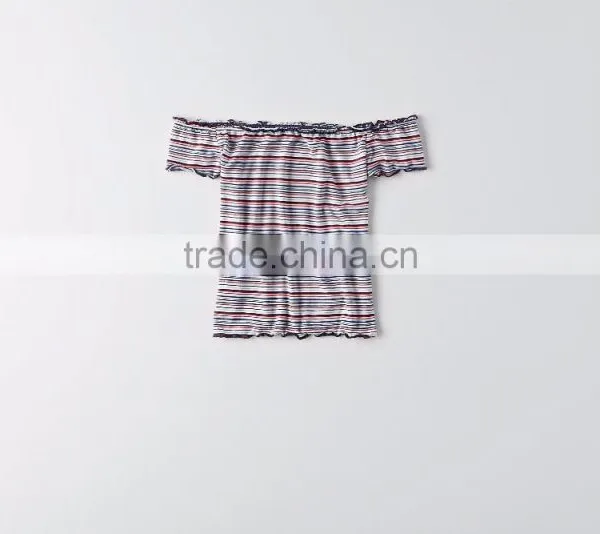 MGOO Wholesale Wrapped Chest Women Tunic Tops Stripe Printing Hot Girls Sexy Tank Top photo-3