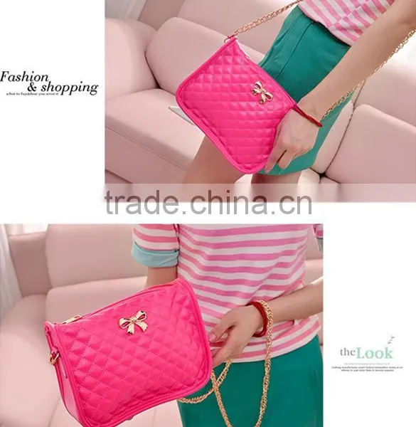 New Fashion Women Synthetic Leather Casual Bow Shoulder Bag Cross Bag Handbag photo-4