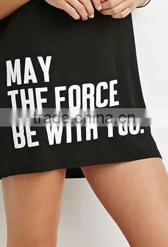 Women's Short Sleeve T-shirt Long Letters photo-3