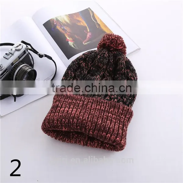 Women's Hat Winter Shoe Female Knit Autumn Thicken Pom Hats For Girls Caps Thicken Cap photo-3