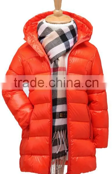 Custom Made Children Casual Long Duck Down Jacket/design Kids Girls Lightweight Feather Filled Down Wear photo-2