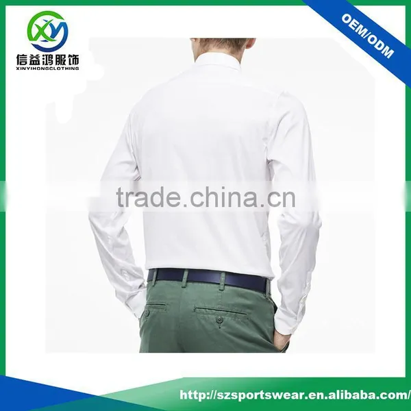 Latest Design OEM Custom Service Best Quality White Color Anti Wrinkling Men's Dress Shirt photo-2