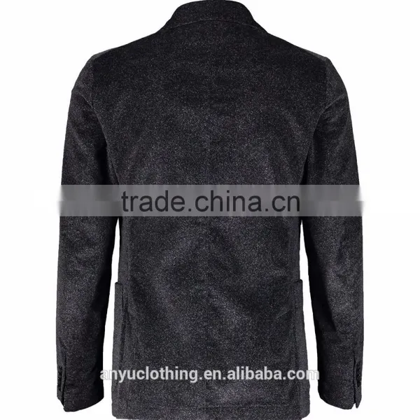 Fahion Premium Dry Clean Two Buttons Charcoal Heather Velvet Blazer for Men photo-2