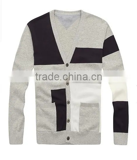 New Cool Long Sleeve Knitted V Neck Cap Sweater Men for Hot Selling photo-4