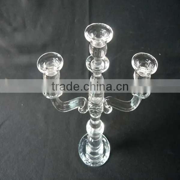 Transparent K9 Crystal Candle Holder,Crystal Beads Candelabra Crystal Candle Holder For Wedding Table Decoration photo-4