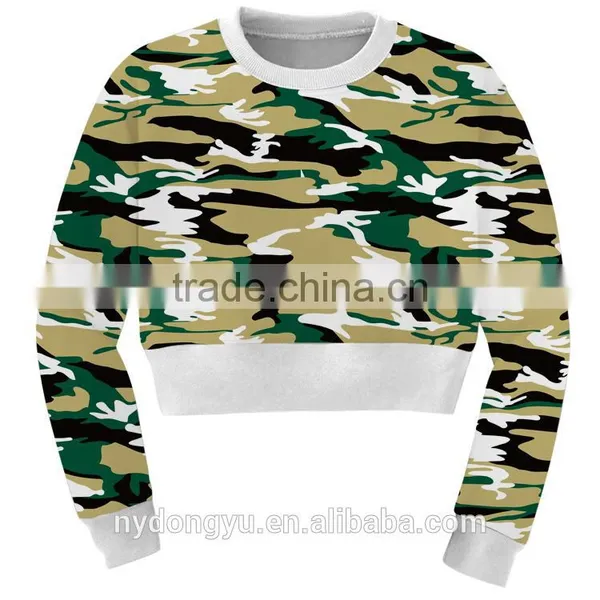 Women Short Camoflage Sweatshirt Crop Top /yuxg Code 3d Printed Hoodies Crop Top