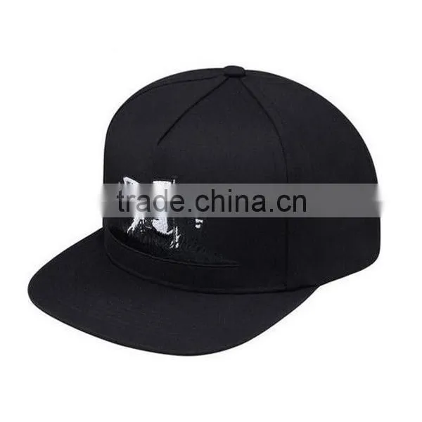 Custom 100% Cotton Black Snapback / Under Floral Flat Brim Print Snapback Hat photo-5
