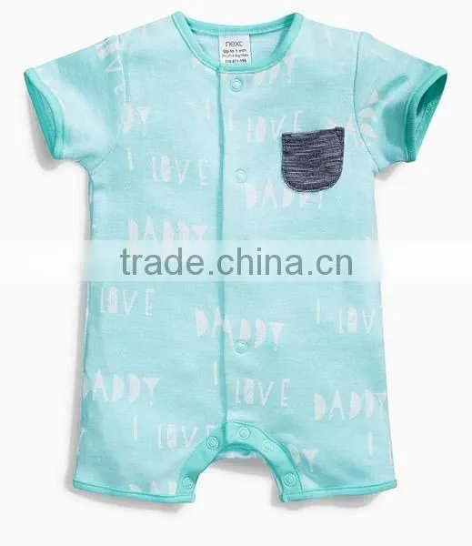 2016 Summer 6 Colors Short Sleeve Printed Cotton Baby Romper photo-4